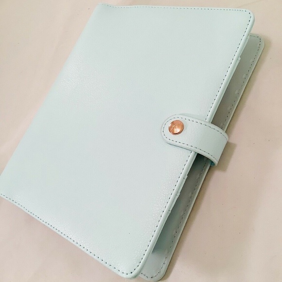 kikki.K Accessories - NEW Kikki.k Leather Planner Large A5 MINT w/Bag